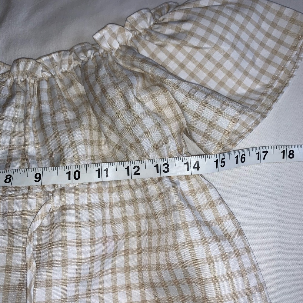 Fashion Union Plaid Dress Off Shoulder Mini - Picture 8 of 8